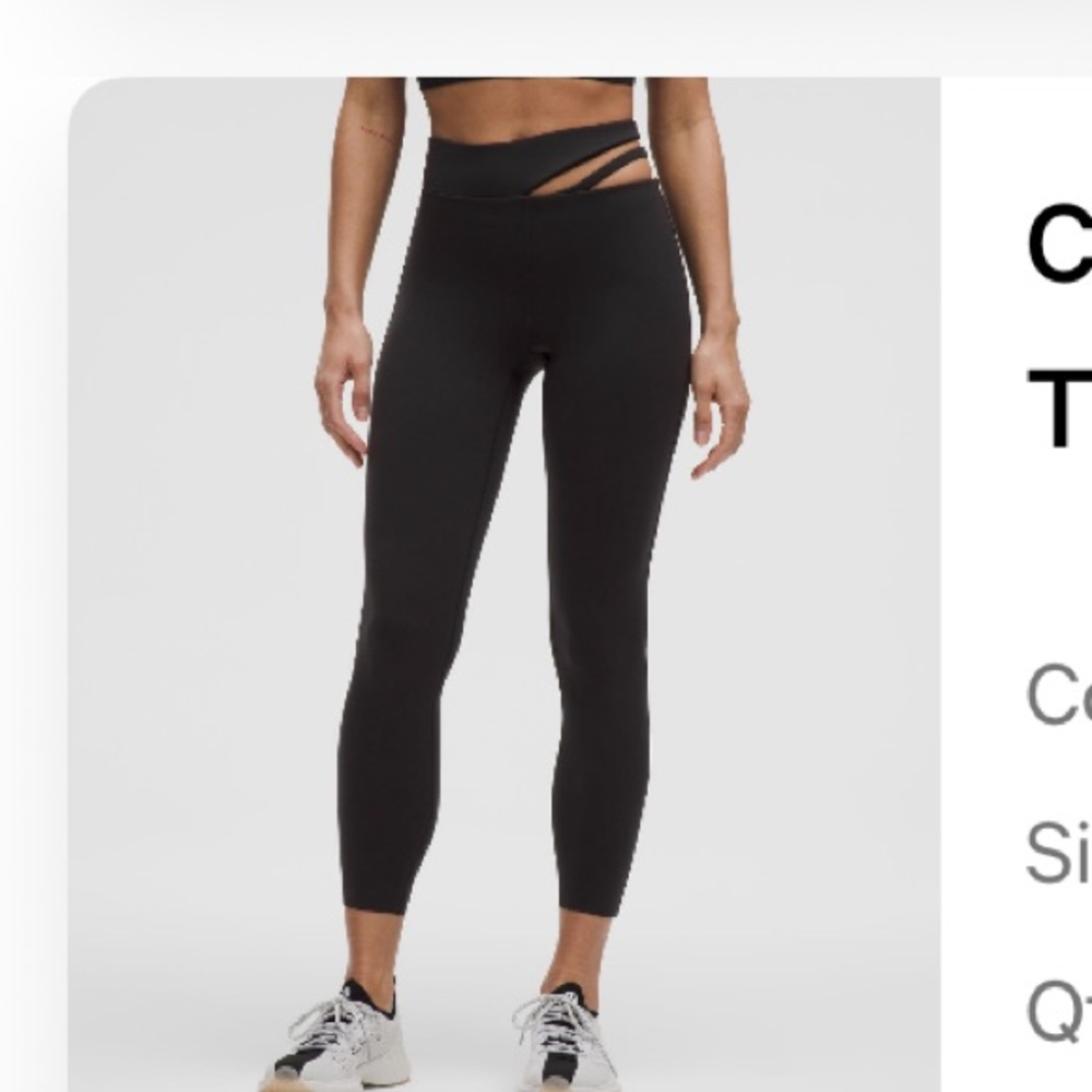 NWT lululemon athletica Black cut out Leggings